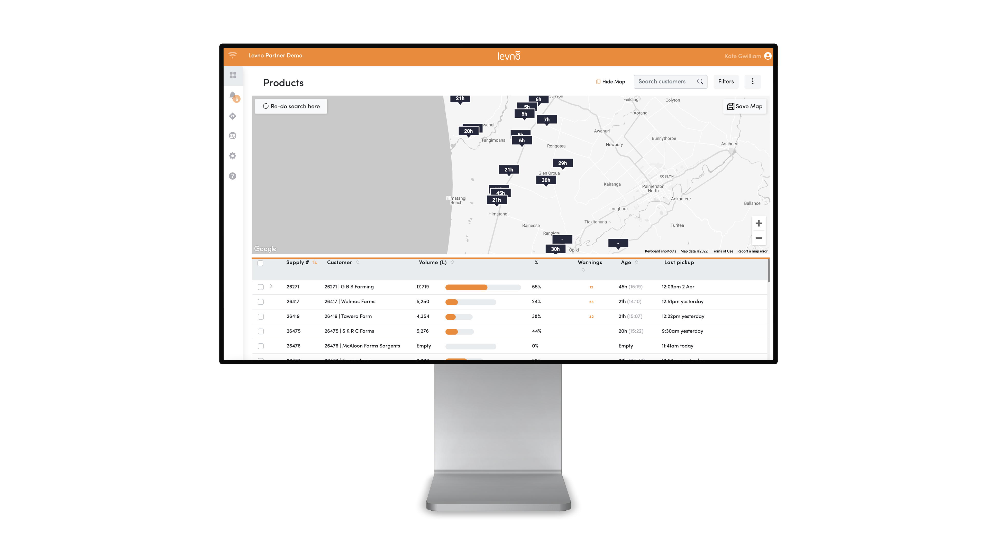 Milk Partner Dashboard - Managing Logistics