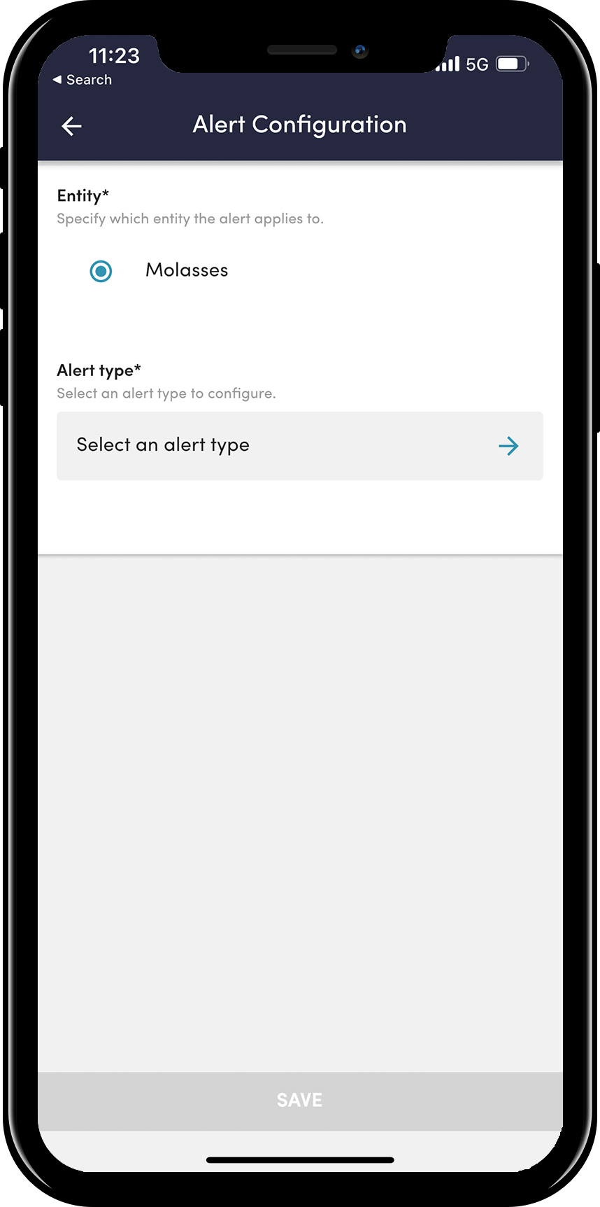 Feed - Molasses Alert configuration