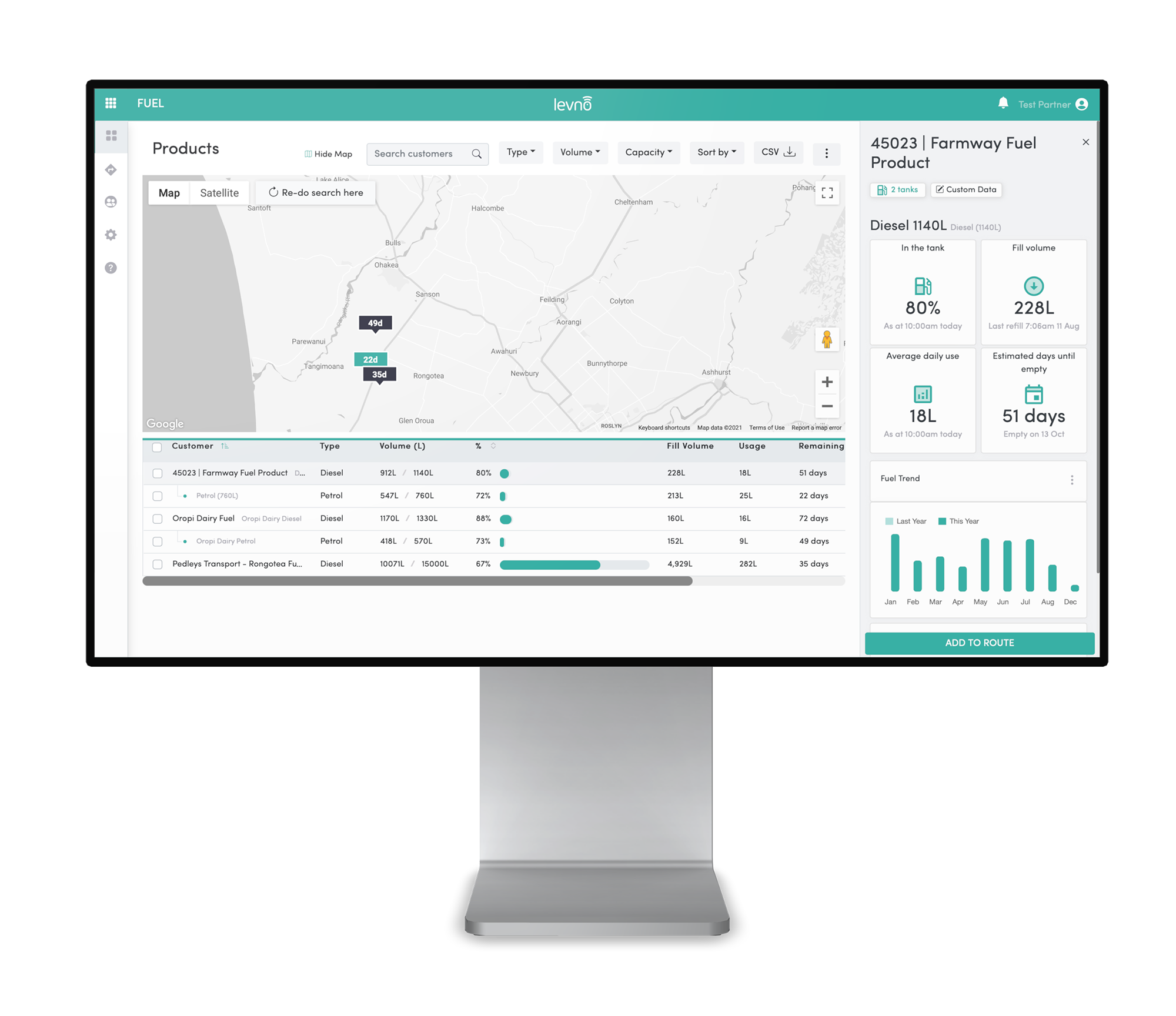 Fuel partner dashboard